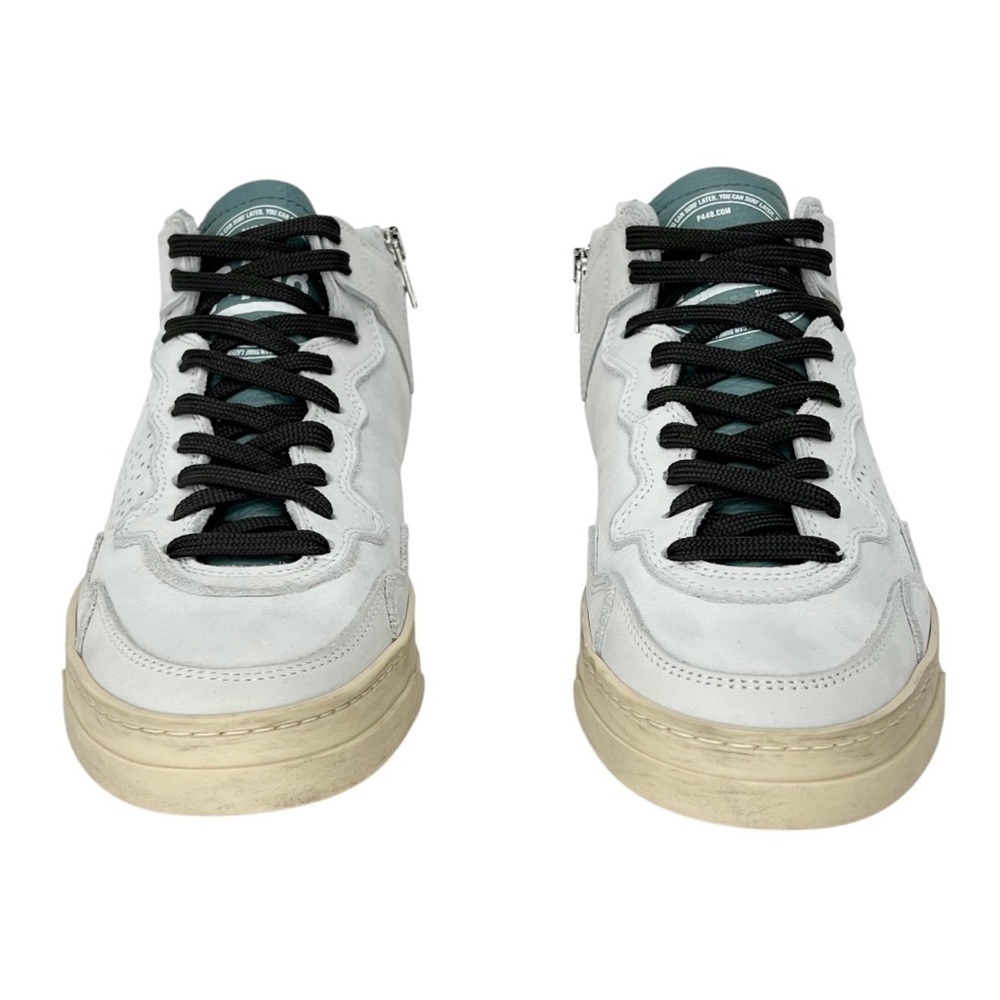 New P448 Balihi High Top Sneaker Women’s Euro Size 39 (US 8.5 - 9) White Orange - Picture 4 of 13